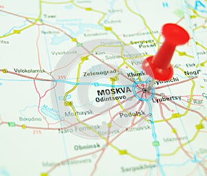 Moscow on map