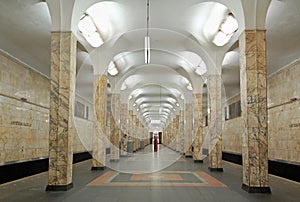 Moscow metro, interior of station Avtozavodskaya