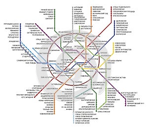 Moscow metro map
