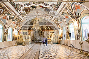 Moscow. The monastery of the Holy Trinity.The interior of the Refectory chambers