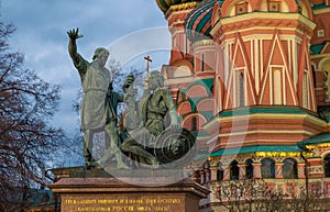 Moscow monuments to Minin and Pozharskiy