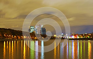 Moscow, night, river