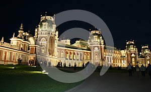 Moscow at night. Tsaritsyno