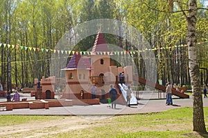 Moscow Oblast. Korolyov City. Oktyabrskaya Street. Playground.