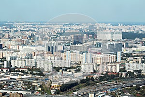 Moscow panorama from observation point in Moscow city business center