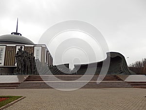 Moscow Pobedy Square. Monument in memory of the great patriotic war