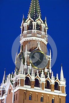 Moscow. Red Square. Kremlin, Kremlin walls and fir trees.