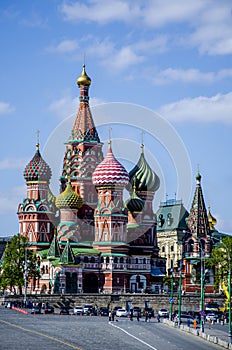 Moscow. Red Square. Saint Basil's Cathedral. The Cathedral of the Protection of Most Holy Theotokos on the Moat