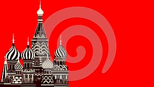 Moscow, Red Square St. Basil`s Cathedral. 3D rendering