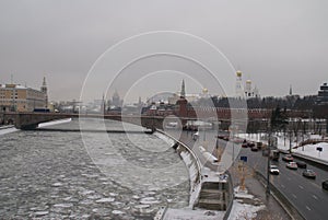 Moscow river in winter