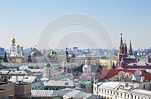 Moscow roofs on a Sunny day photo