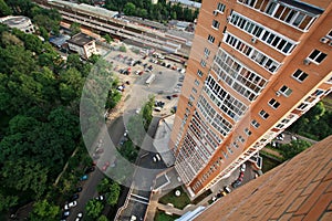 Moscow rooftop near park