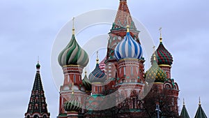 Moscow, Russia 10.02.2021: Red Square in Winter snow holidays time.