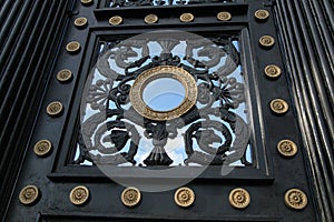 Moscow, Russia, Alexandrovsky garden. Fence lattice.