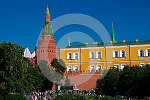 Arsenal building, Moscow Kremlin wall and tower