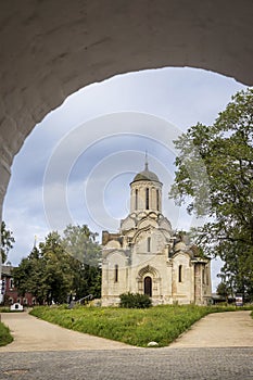 View of Spaso-Andronikov Monastery of Saviour is former monastery on the bank of the Yauza River