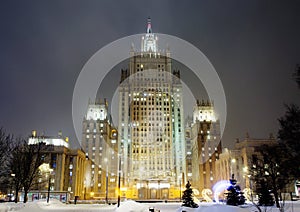 Moscow, Russia, Building of the Ministry of Foreign Affairs.