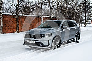 MOSCOW, RUSSIA - FEBRUARY 7, 2021 Kia Sorento Fourth generation MQ4.