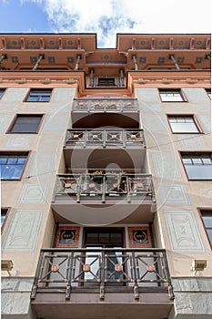 Moscow, Russia, Filippovsky Lane, a street near the Arbat