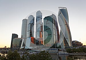 MOSCOW,RUSSIA, JULY 21, 2017: New skyscrapers business centre in Moscow city, Russia