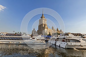 Facade of the hotel Ukraine. Moscow, Russia