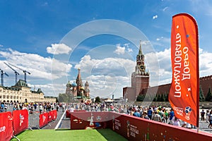 Football Fan Zone on Red Square in Moscow during the World Cup