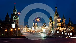 Moscow, Russia: Kremlin and St.Basil's cathedral