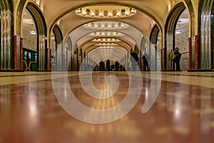 Mayakovskaya metro station, Moscow, Russia