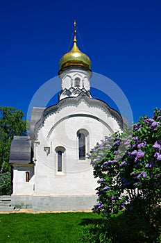 MOSCOW, RUSSIA - May, 2019: The All Russian Exhibition Center, the Chapel of St. Basil the Great