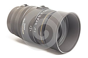 Moscow, Russia, May 25, 2023: Sigma AF 70mm f 2.8 EX DG Macro Canon EF Camera photo lens