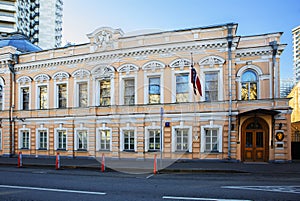 Moscow, Russia, Norwegian Embassy building on Povarskaya Street.
