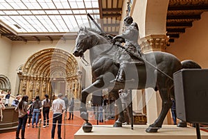 Moscow, Russia - November 21, 2018: Pushkin Museum of Fine Arts is largest museum of European art in Moscow, Russia