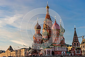 Moscow, Russia,Red square,view of St. Basil`s Cathedral