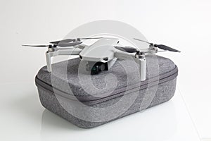 Dji mavic mini drone on box