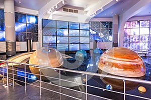 MOSCOW, RUSSIA - SEPTEMBER 28: Exhibition in Moscow Planetarium on September 28, 2014 in Moscow. One of the world