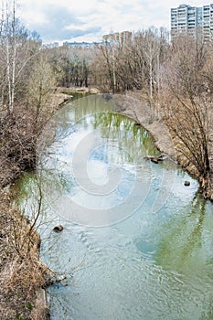 The Setun river in the Ochakovo-matveyevskoye district. Spring