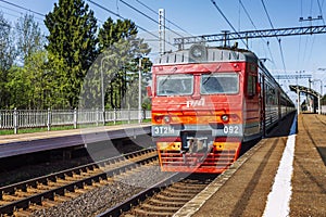 Moscow, Russia, 05/11/2020: train on the platform