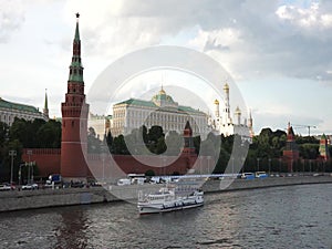 Moscow, Russia. View of the Kremlin, the Moscow River