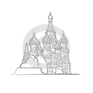 Moscow Saint Basils Cathedral Sketch photo
