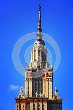 Moscow State University at sunset