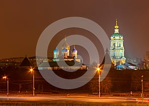 Moscow urban cityscape at night, Russia