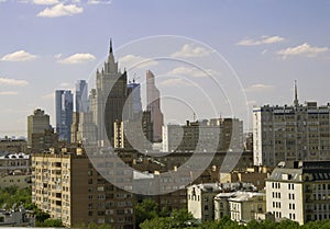 Moscow. View from a belfry of the Cathedral of Christ the Saviour