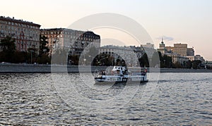 Moscow. View of Frunze embankment from the Moscow River