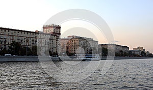 Moscow. View of Frunze embankment from the Moscow River photo