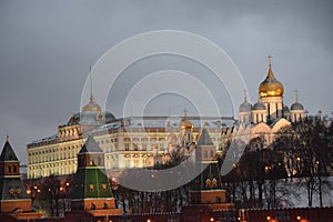 Moscow. walking to Moscow winter.