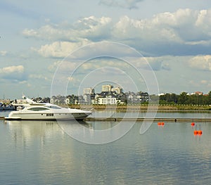 Moscow, yachts in Khimki water storage reservior