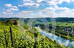 Mosel River landscape, Rhineland-Palatinate, Germany, Europe