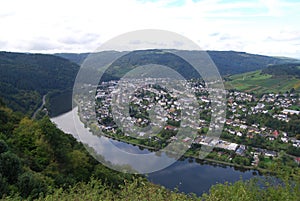 Mosel river at Traben-Trabach, Germany photo