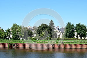 Mosel shore wall at Thionville, France