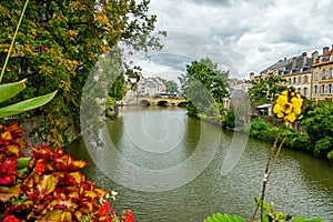 The Moselle River in Metz, France.